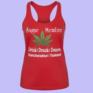 Kanchanaburi Thailand Red 420 Tank Top